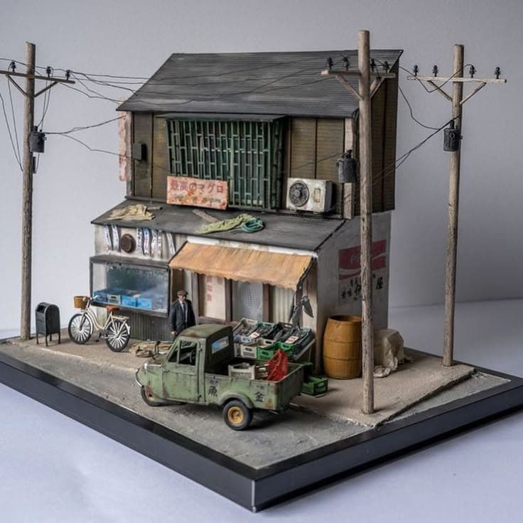 Diorama Toko Ikan Jepang